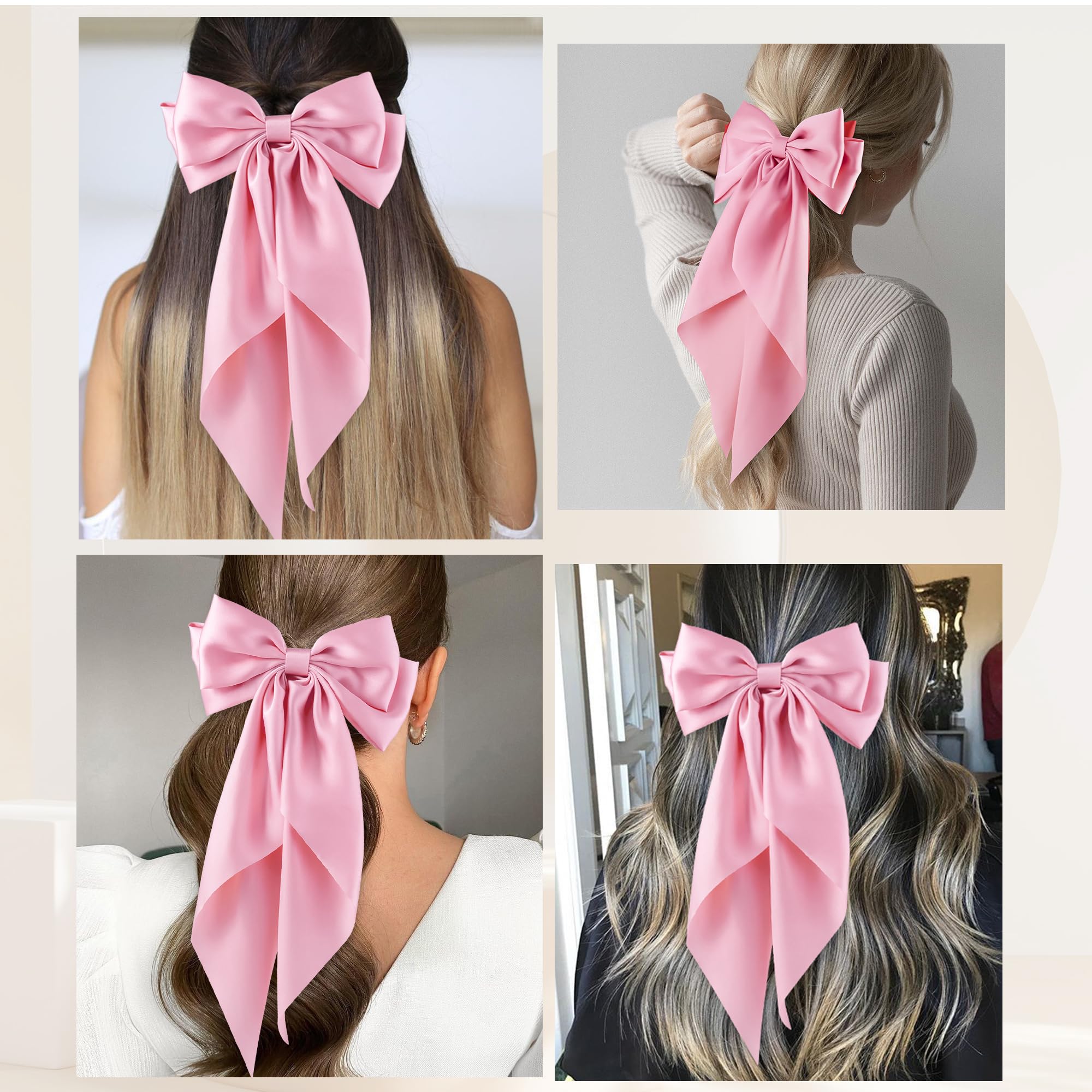 Hisial pink bow clip adds everyday charm and effortless styling.