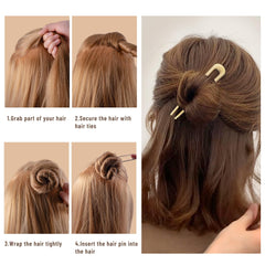 hisial hair pins rosegold closeup emphasizing versatile color for weddings or parties.