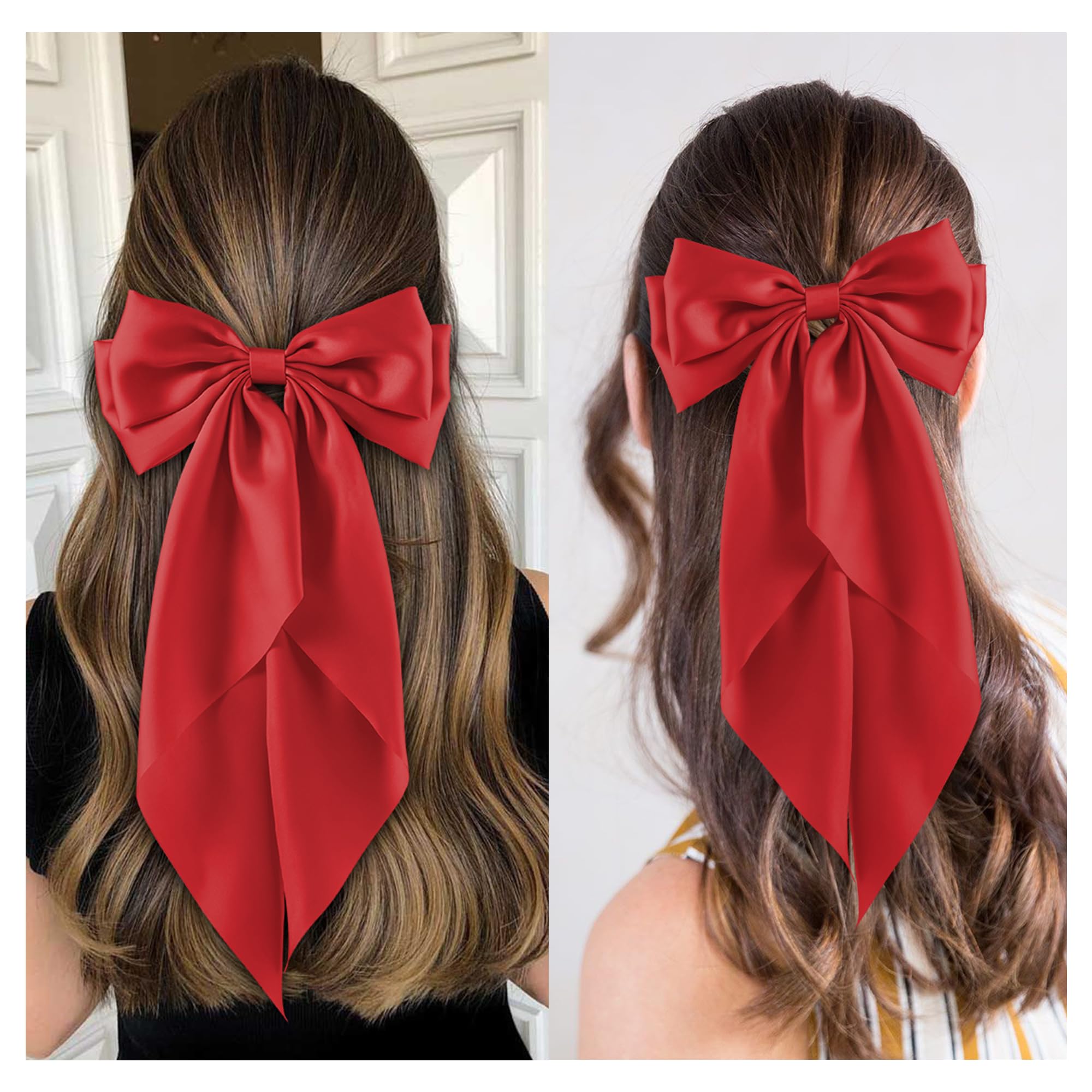 Hisial large bow hair clip metal clip, reliable secure grip for daily wear.