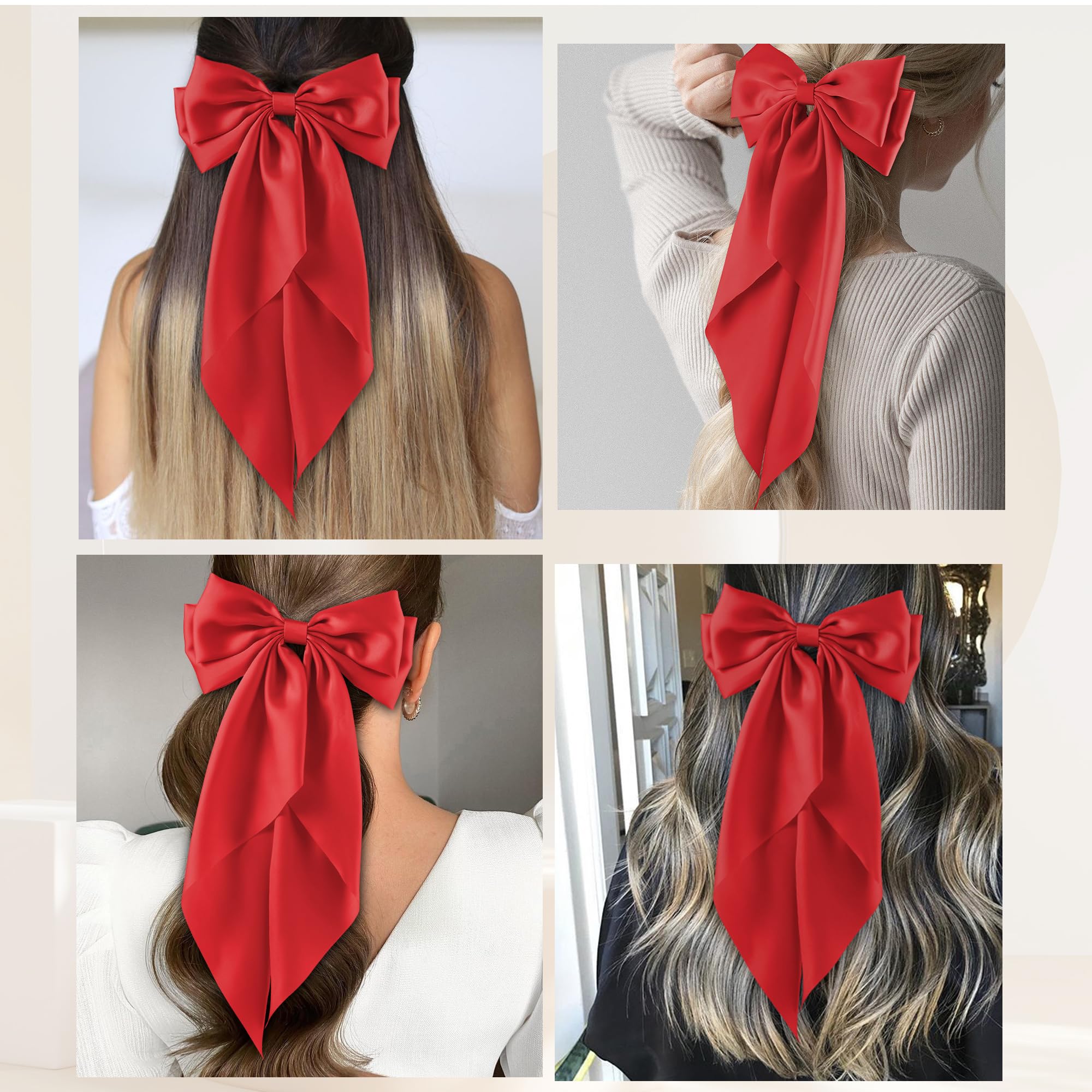 Hisial large bow hair clip wedding style, perfect accessory for formal events.