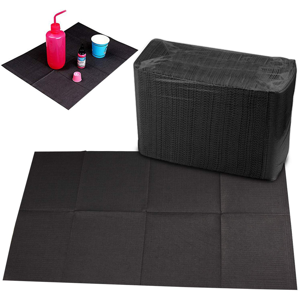 Hisight disposable dental bibs packaging shows 125pcs for quick tattoo and dental tasks.