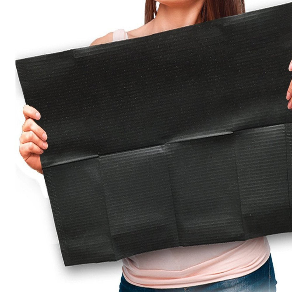 Hisight black bibs offer discreet protection against ink, moisture, and dust.