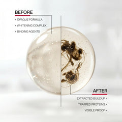 HISMILE visible gunk in sink after rinse demonstrating effective debris removal