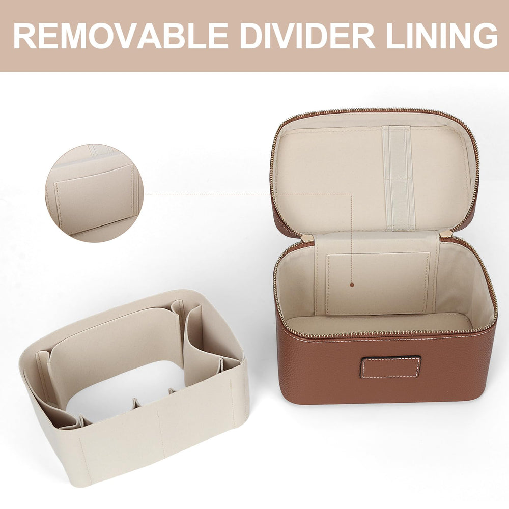 HiTotes makeup bag lightweight portable case adds minimal weight to luggage.