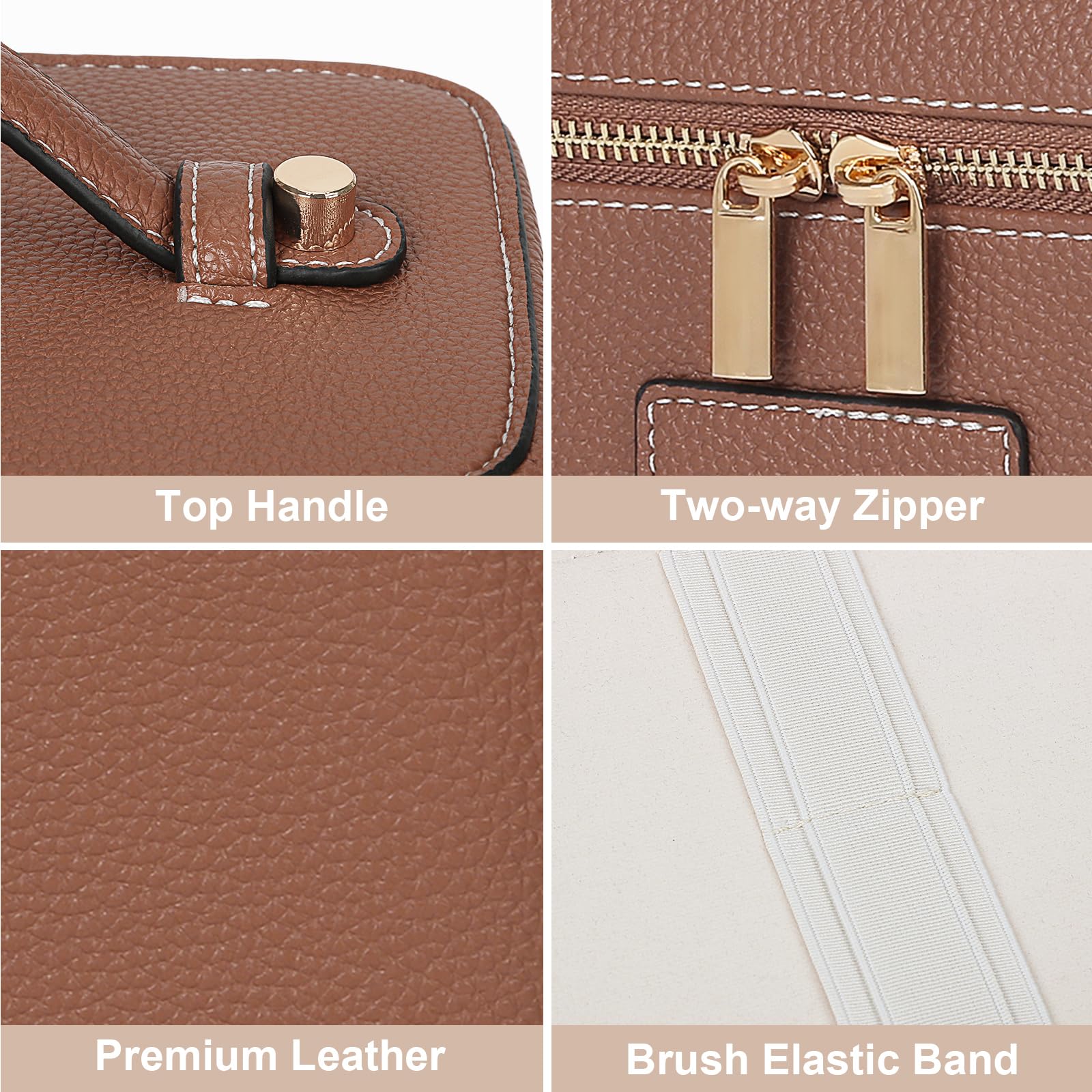 HiTotes makeup bag travel organization design keeps essentials accessible.