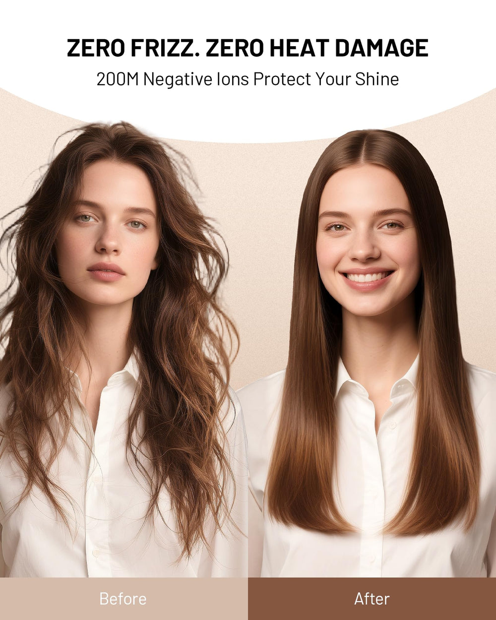 Hittiona hair dryer with diffuser attached for even, controlled styling.