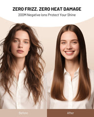 Hittiona hair dryer with diffuser attached for even, controlled styling.