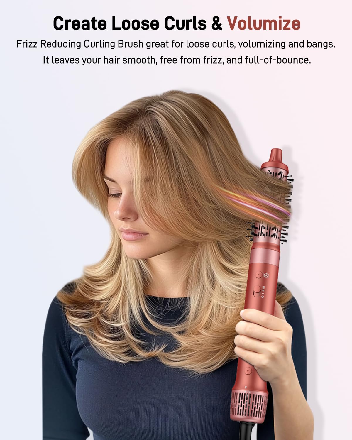 Hittiona ionic technology reduces frizz for smoother results while drying