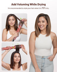 Hittiona round brush for smooth shaping and bend-free styling