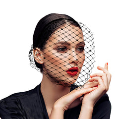 HIWIND rhinestone veil detail for retro 1920s glamour