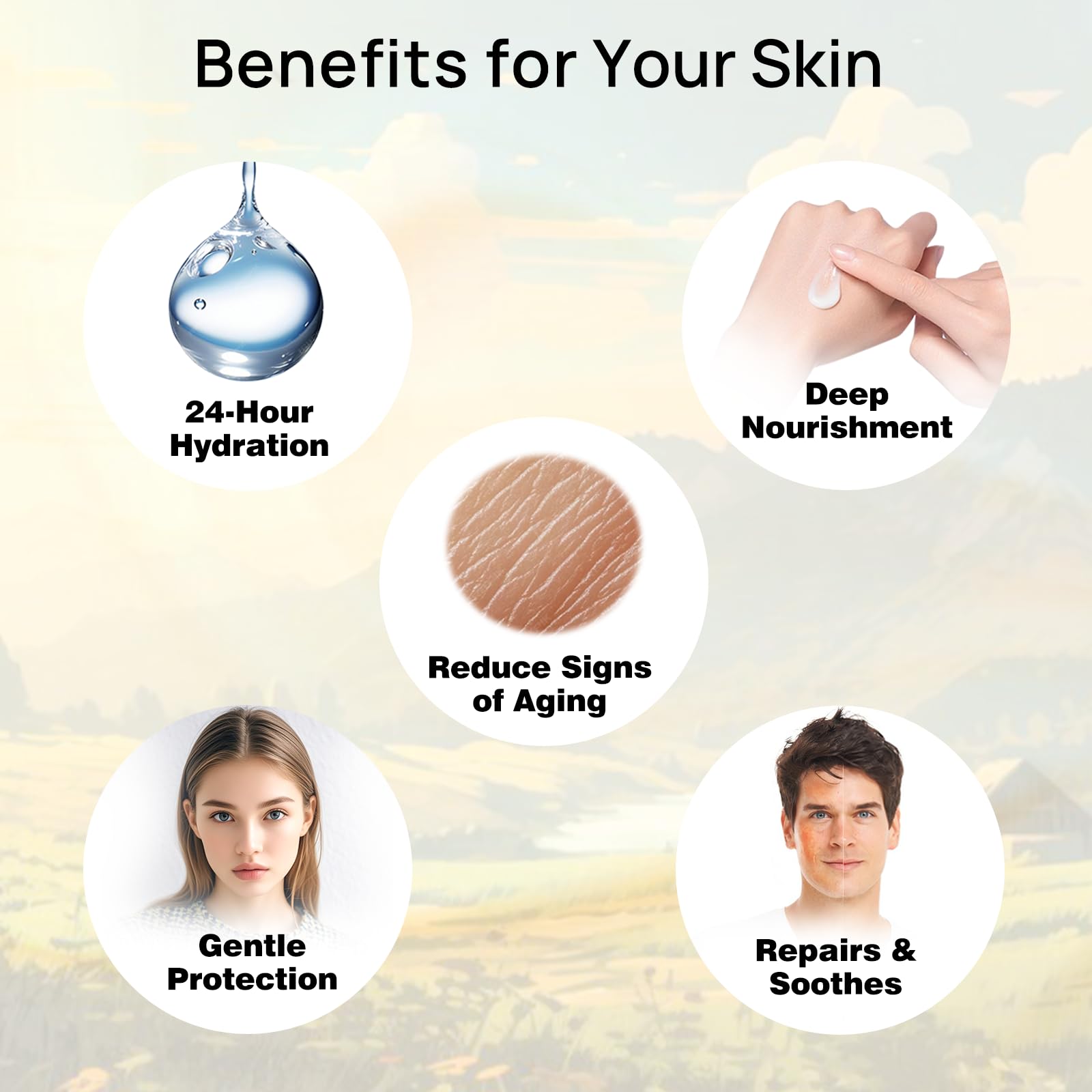 HJCMANA Beef Tallow face application demonstrates gentle, fast-absorbing hydration