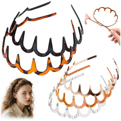 HJKLIUT 5Pcs U-Shape Headband front view shows voluminous styling option
