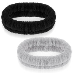 HJZHII diadema spa microfibra gris, ideal para mantener el cabello recogido durante el cuidado facial