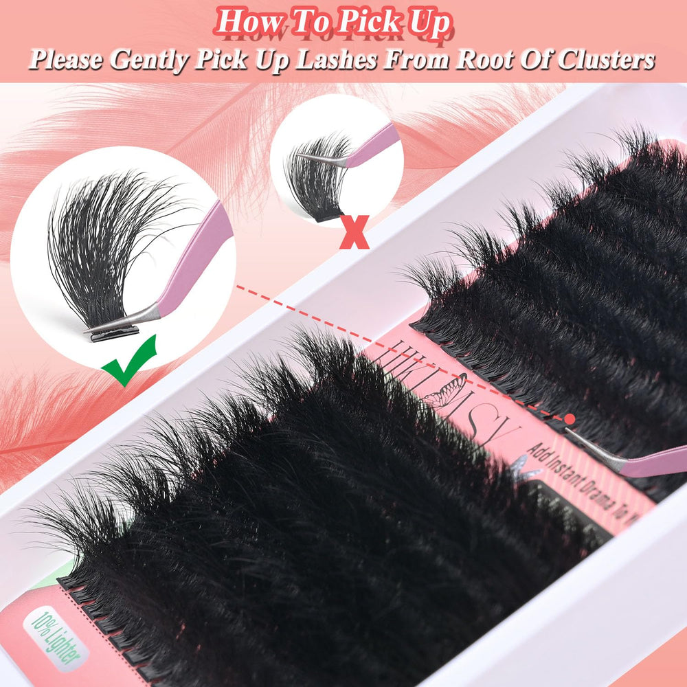HK HIKLASY d-curve wispy lashes offer natural-looking lift