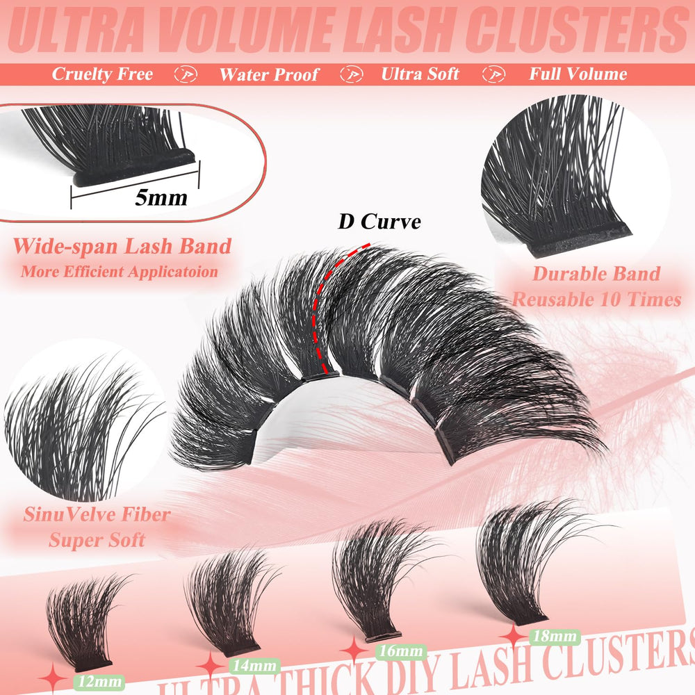 HK HIKLASY lash cluster wide-band 5mm for efficient, easy application
