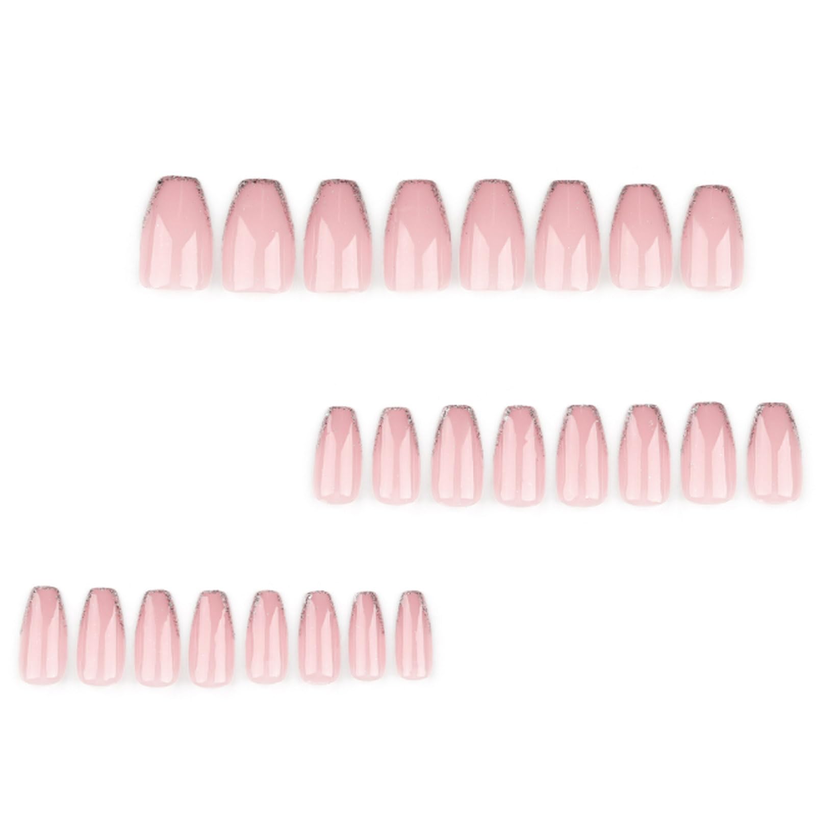 Hkanlre bling nails close-up highlighting pink and gold accents
