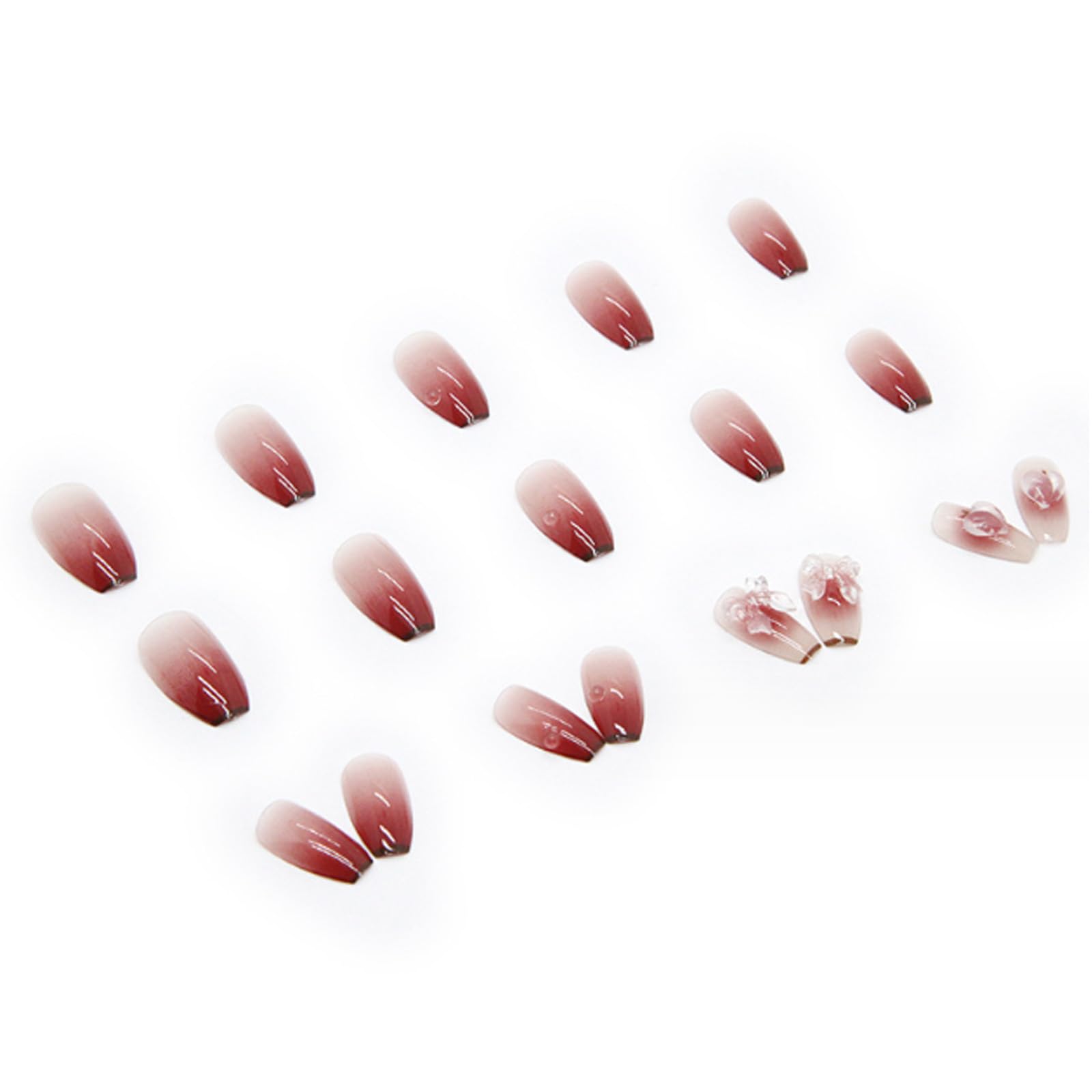 Uñas Hkanlre medianas con tallas diversas, ajuste cómodo para la mayoría de dedos.