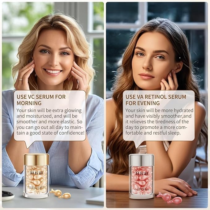 Single-use capsules opened with scissors demonstrate hygienic, fresh-dose skincare