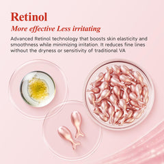 HKH Retinol Serum Capsules face application demonstrates quick absorption