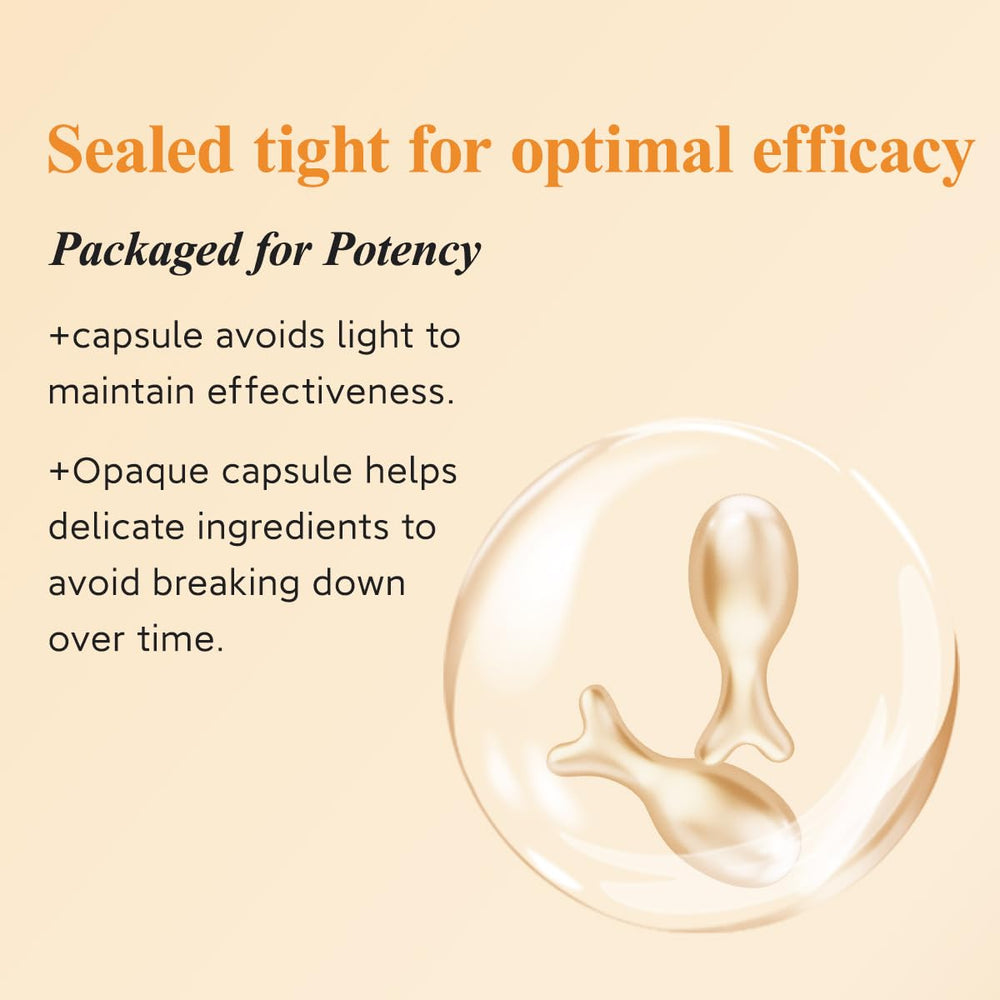 HKH Vitamin C serum capsules in pouch, travel-friendly routine.
