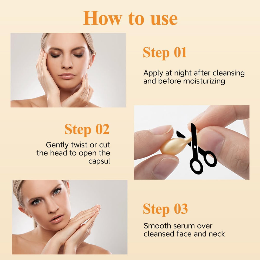 HKH Vitamin C serum glow after application for radiant skin.