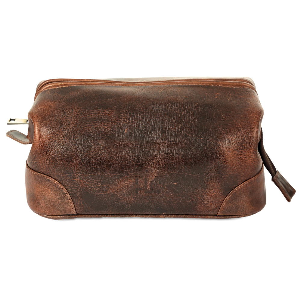 HLC leather toiletry bag travel kit ready ideal gift for discerning travelers