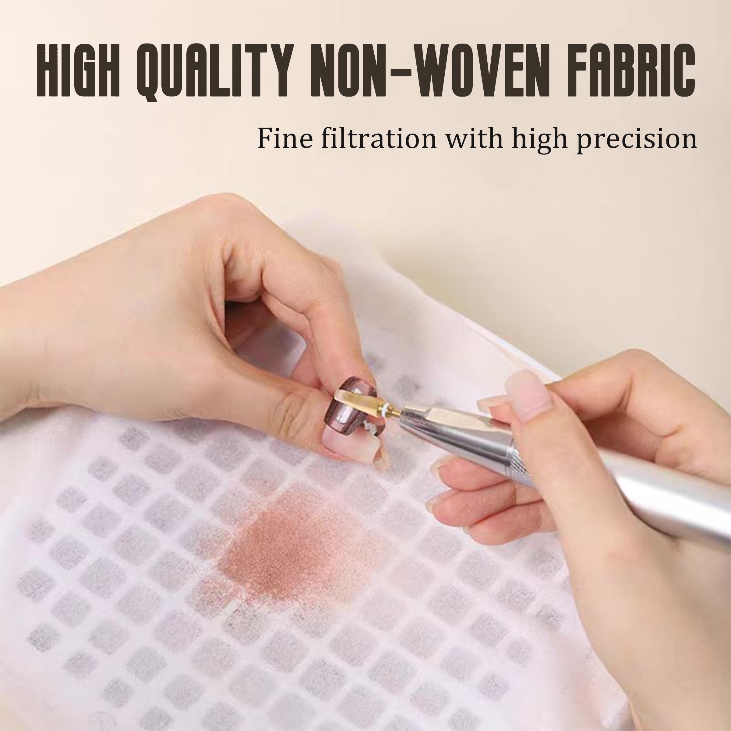 HLQHXWHZT nail dust paper on a collector in use for efficient dust control