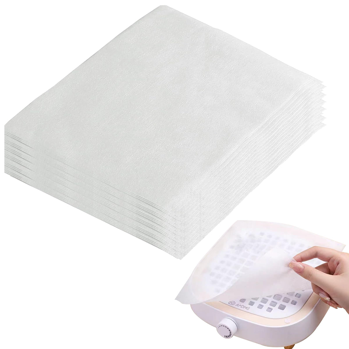 HLQHXWHZT nail dust filter paper package shows 200 sheets for continuous dust control
