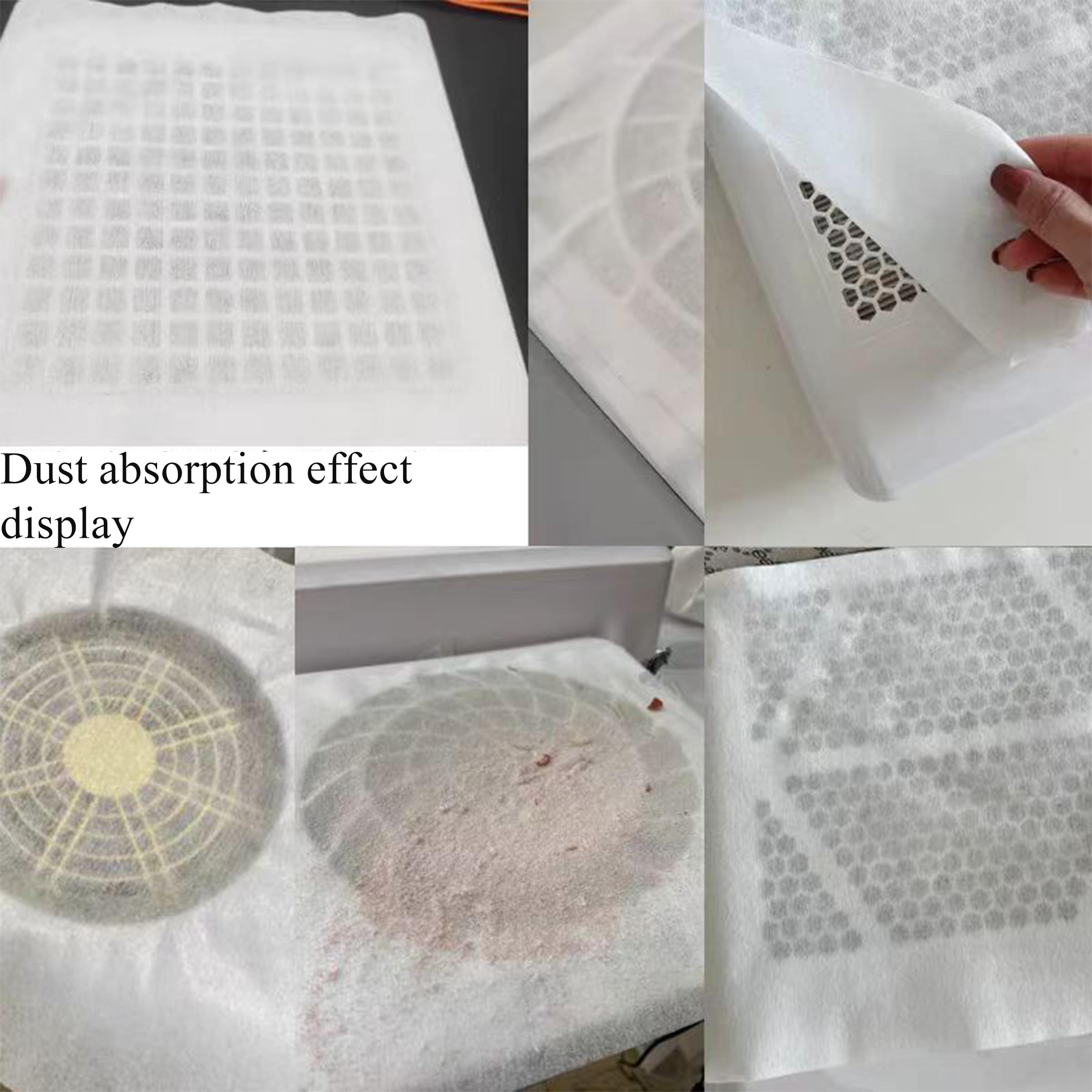 HLQHXWHZT nail-salon filter paper setup for tidier nail sessions