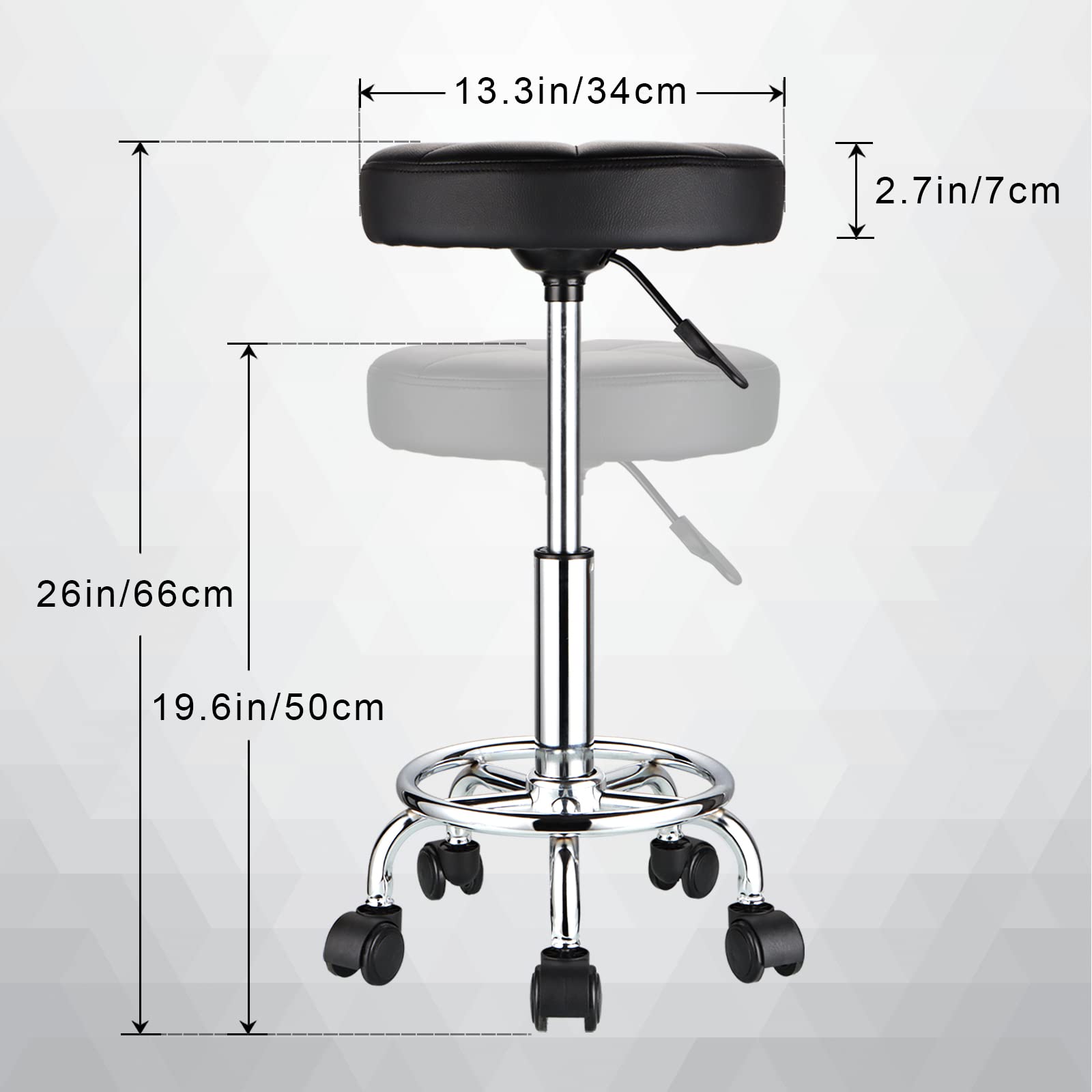HMTOT PU leather easy-clean surface keeps spa chairs tidy between clients.