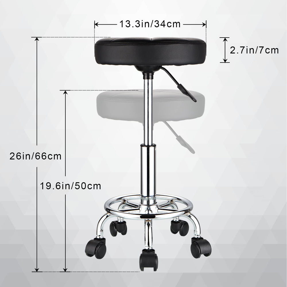 HMTOT PU leather easy-clean surface keeps spa chairs tidy between clients.