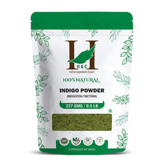 H&C Indigo powder packaging shows natural dye option for hair care