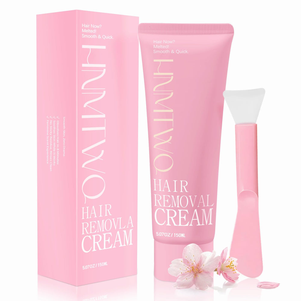 HNMTWQ gentle body hair removal cream application for mess-free prep and smooth skin.