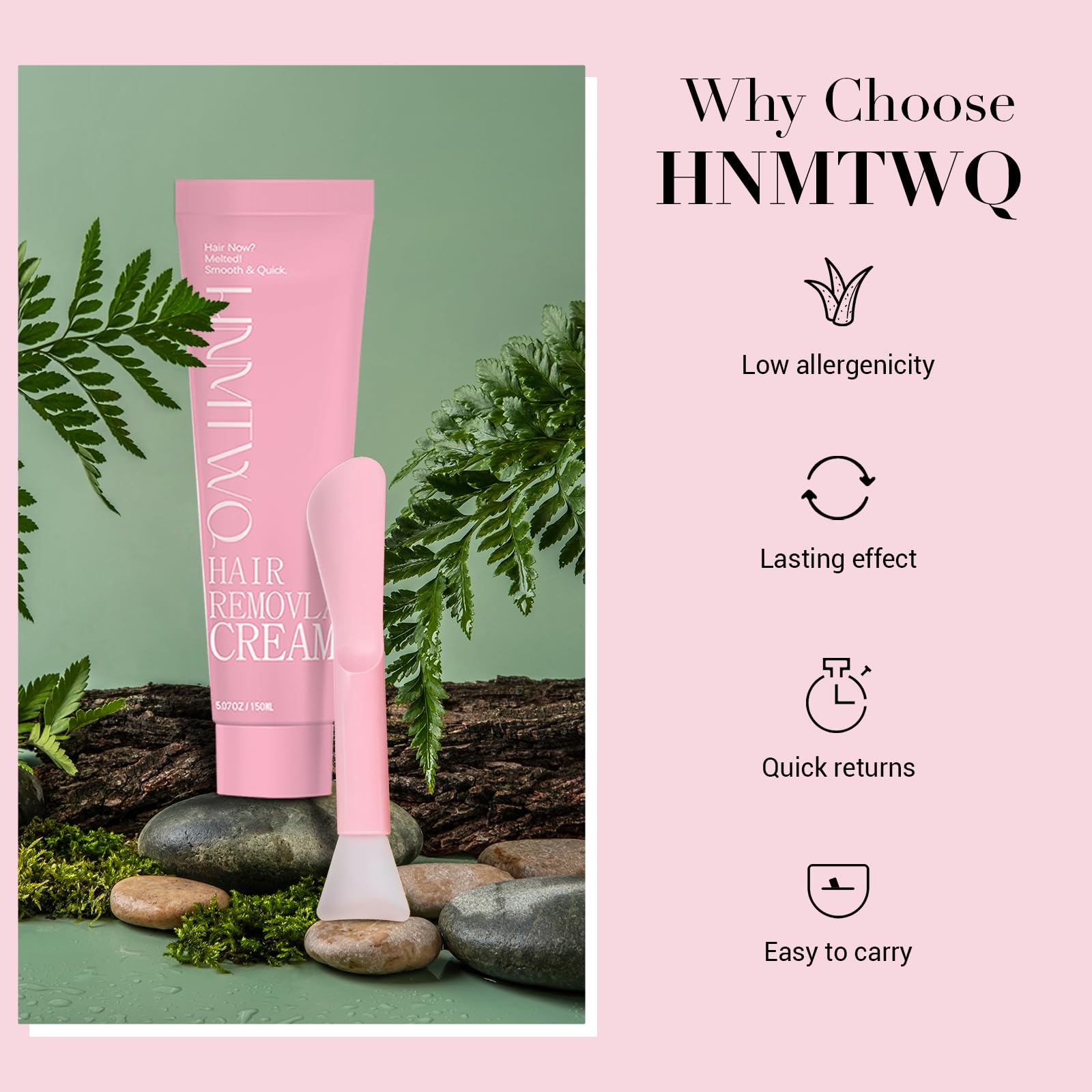 HNMTWQ Gentle Body Hair Removal Cream suitable for legs, arms, and underarms.