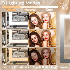 HNV 10x magnification provides detailed view for precise makeup grooming.
