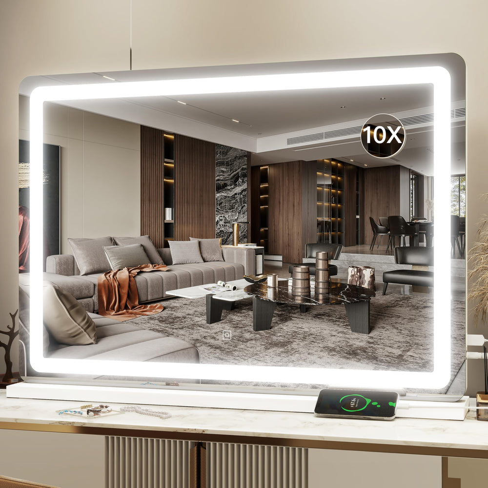 HNV Vanity Mirror 31x21 large view for full upper-body makeup application.