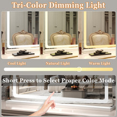 HNV vanity mirror HD reflection ensures precise makeup and grooming.