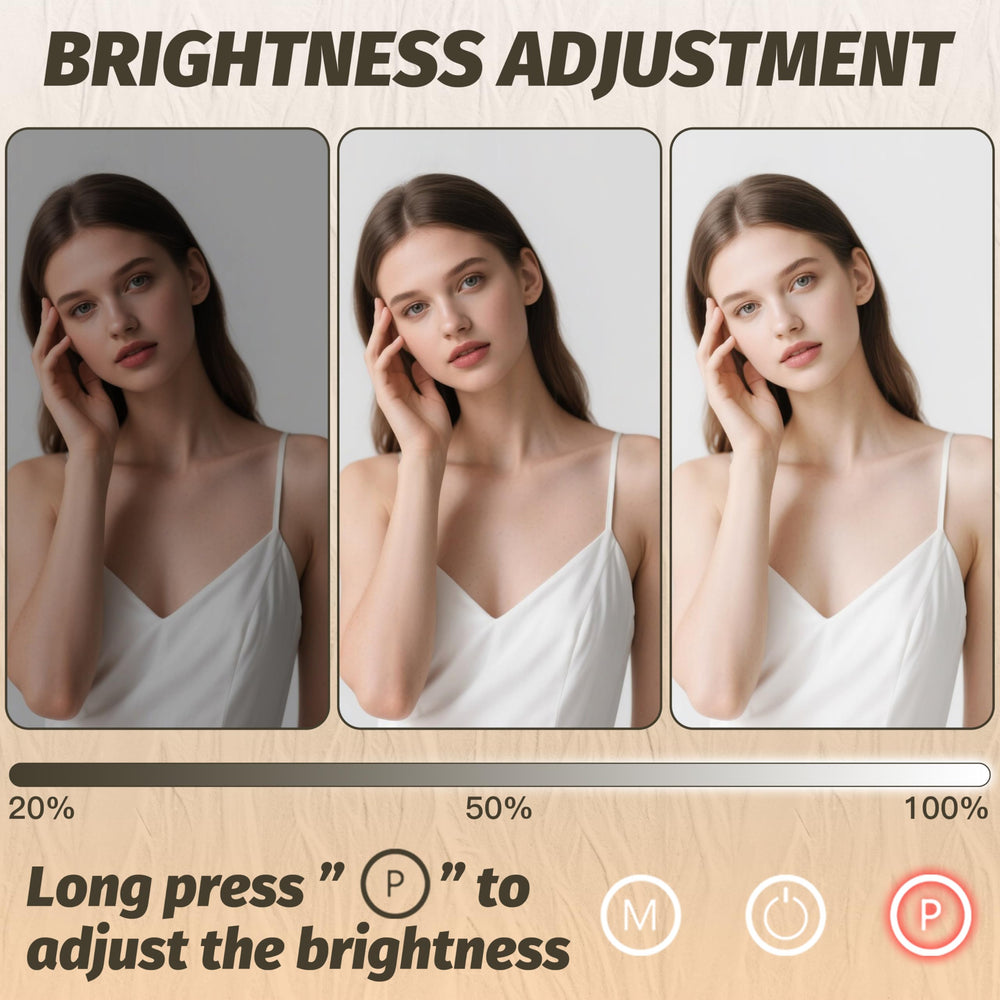 HNV vanity mirror smart-touch with memory recalls your preferred lighting.