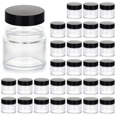 11 Hoa Kinh 2oz glass jar with lid, clear for precise skincare storage.
