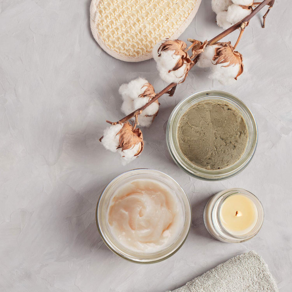 Hoa Kinh compact 2-ounce jars organize DIY beauty products.