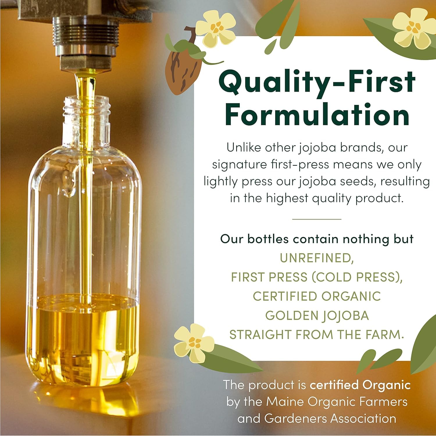 HobaCare Jojoba Oil on face providing lightweight hydration.