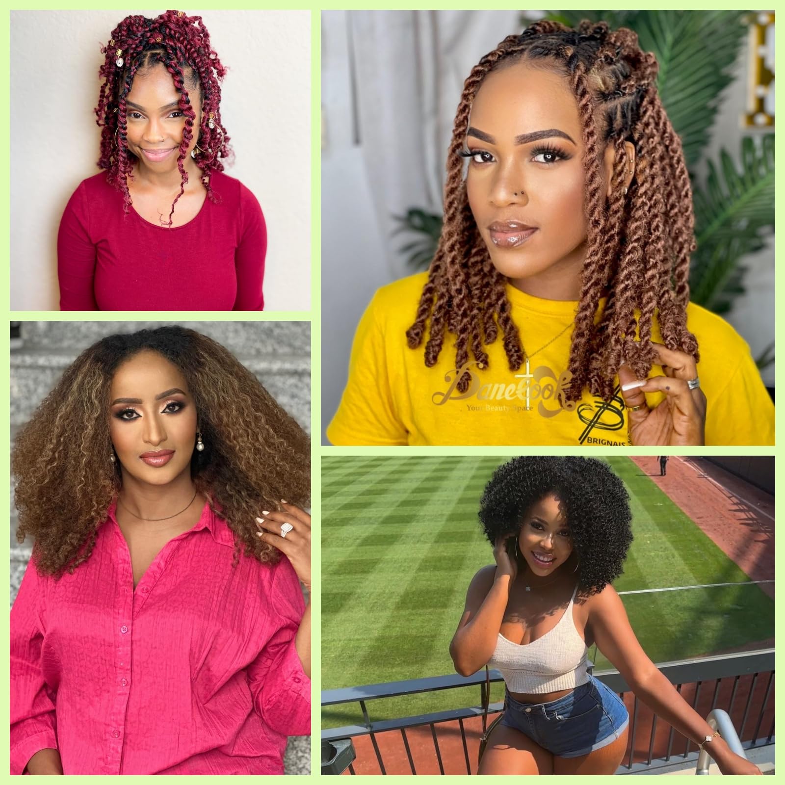 Instalación fácil con crochet para Hodgeous Marley Twist Hair.