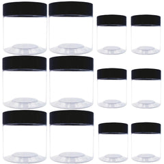 hodooly 8oz jar with lid showing durable clear plastic for cosmetics storage on-the-go