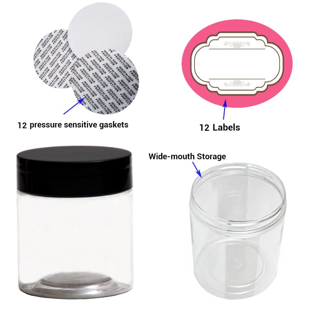 hodooly clear plastic jar pack highlights versatile containers for body butters and scrubs