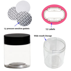 hodooly clear plastic jar pack highlights versatile containers for body butters and scrubs