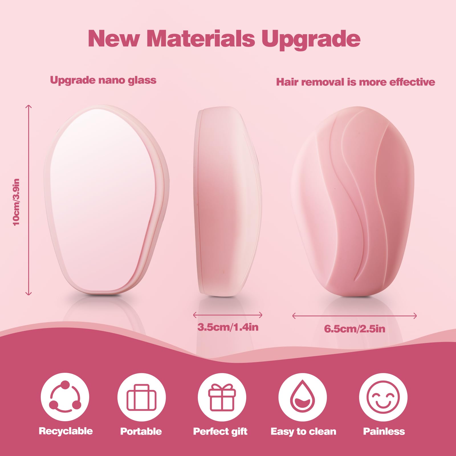 Hoelg Crystal Hair Eraser used on back, arms, and legs for smooth skin