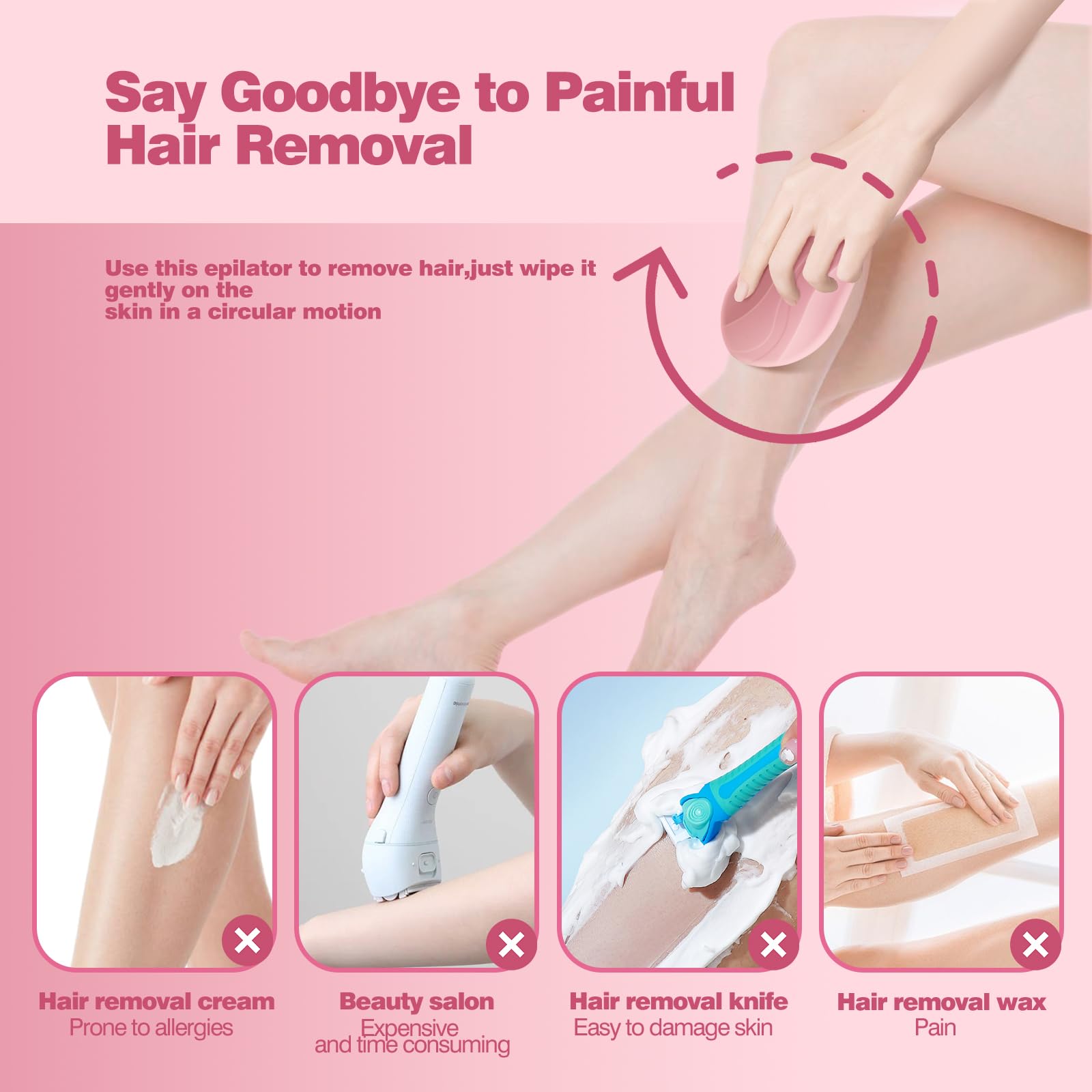 Hoelg Crystal Hair Eraser is washable and reusable after every use
