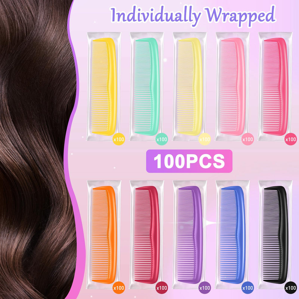 HOFASON 10-color mini combs in vibrant shades for quick styling.