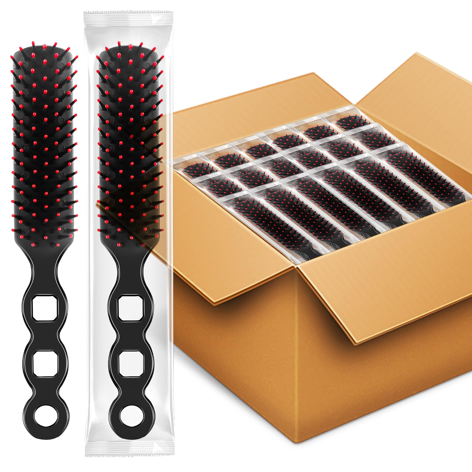 hofason bulk hair brush pack 100pcs individually wrapped for hygiene.