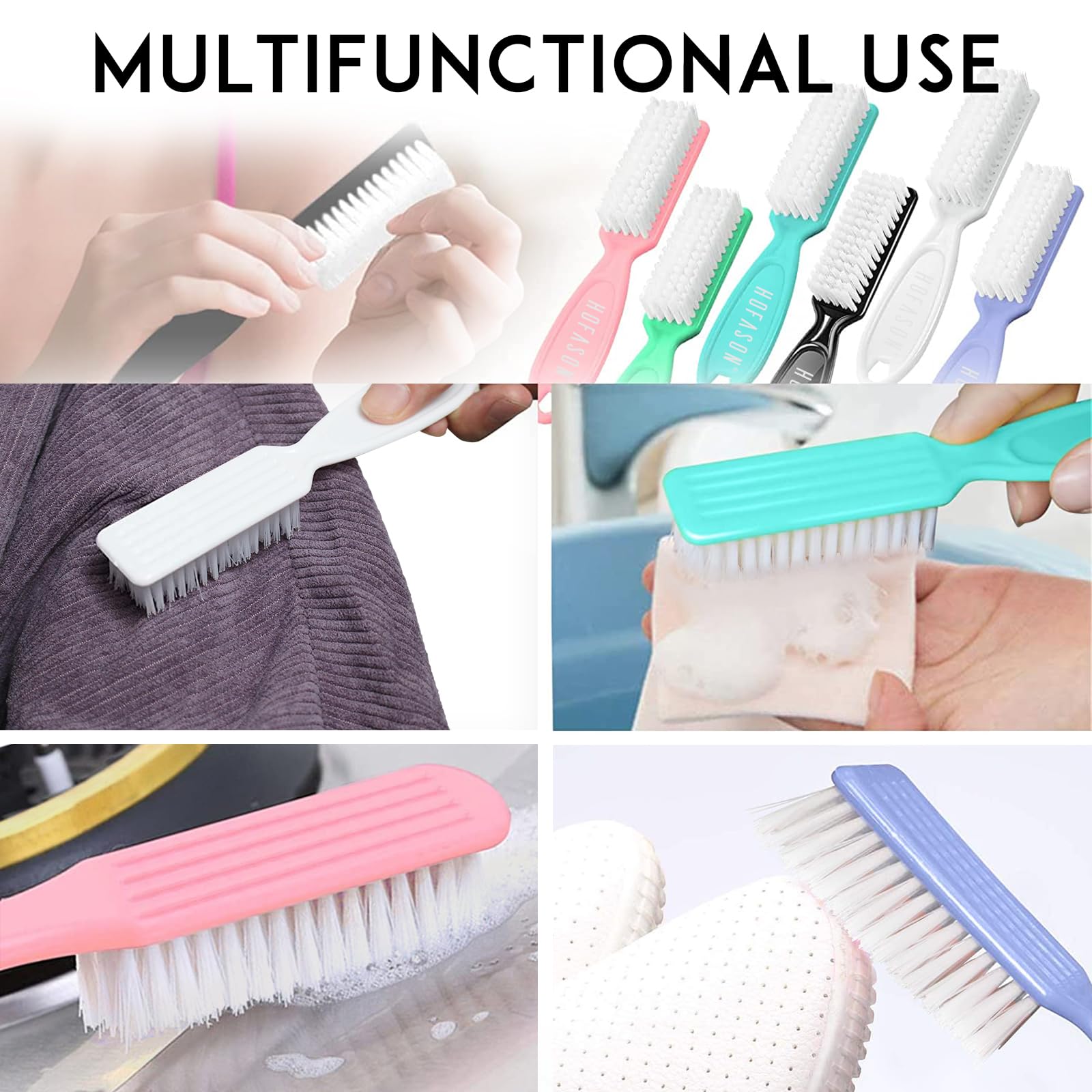 HOFASON daily use nail brush set ideal for home grooming and travel